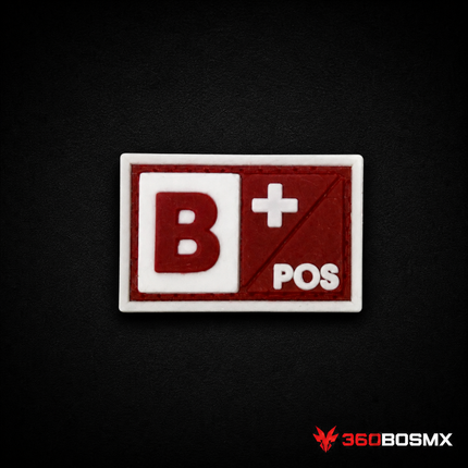 Parche Tipo de Sangre B+ GJP QZ00 – Rojo
