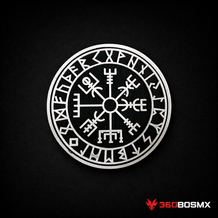 Parche Brújula Vikinga GJP QZ00 – Negro