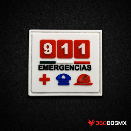 Parche 911 Emergencias Fondo Blanco GJP QZ00