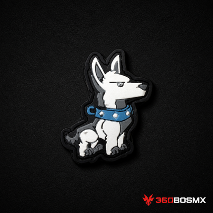 Parche Lobo GJP QZ00 – Blanco y Negro