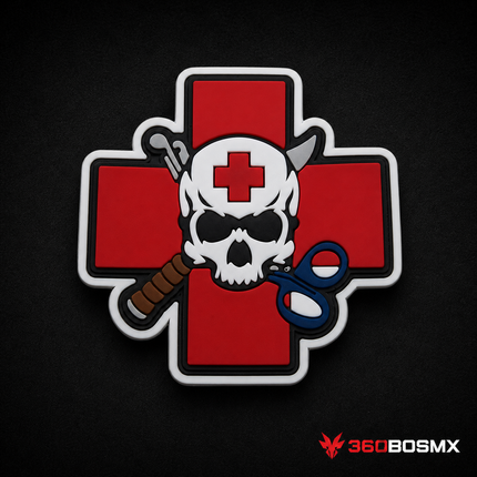 Parche Muerte Paramédico GJP QZ00 – Rojo