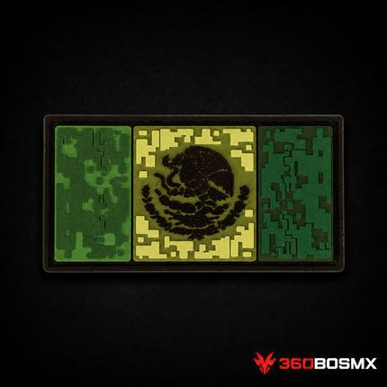 Parche Bandera de México Pixel #40 QZ00 – Verde Olivo