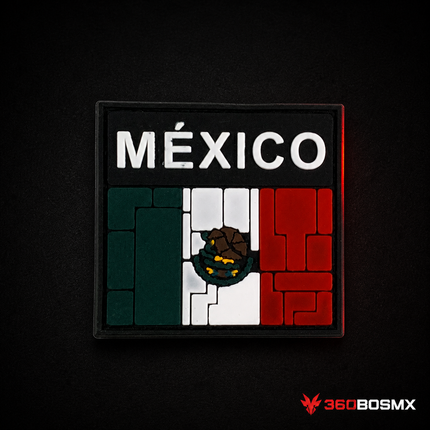 Parche México Pixelado con Escudo QZ00 – Tricolor