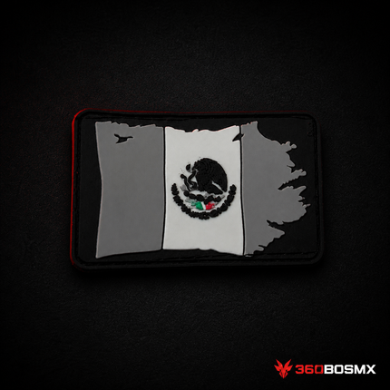 Parche Bandera de México Desgarrada QZ00 – Gris