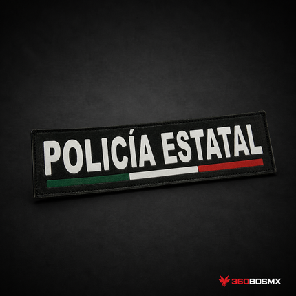 Parche Policía Estatal para Chaleco 24 cm QZ00 – Negro