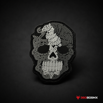 Parche Águila Calavera QZ00 – Gris