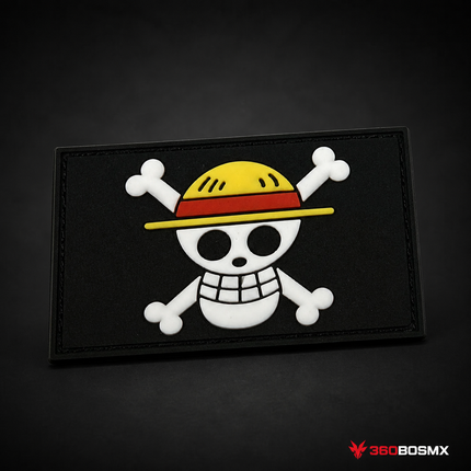 Parche Bandera Calavera con Sombrero QZ00 – Negro