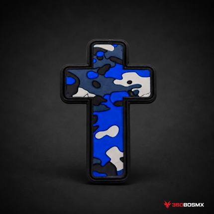 Parche Cruz Camuflaje QZ00 – Azul