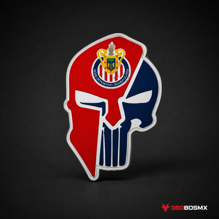 Parche Calavera Espartana Guadalajara QZ00 – Rojo