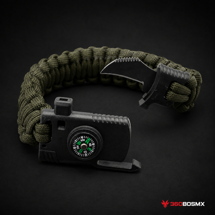 Pulsera de supervivencia JF-SD1 verde militar