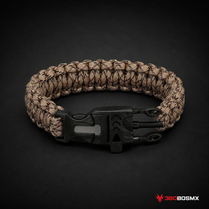 Pulsera de supervivencia SN179 café pixel
