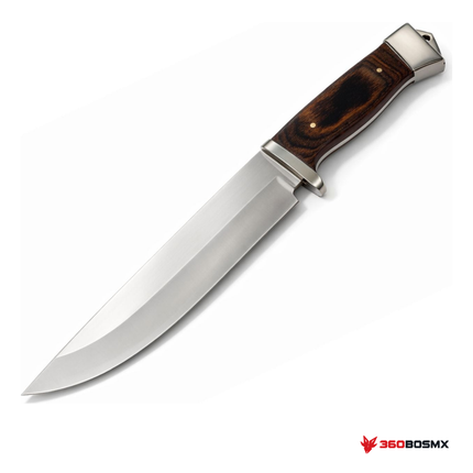 Cuchillo EDC camping con mango de madera y funda JF867 MPMM · 360BOSMX