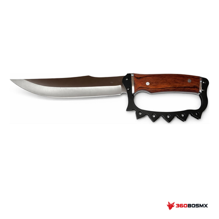 Cuchillo camping 32 cm con empuñadura nudillera y funda JF891 MPMM · 360BOSMX