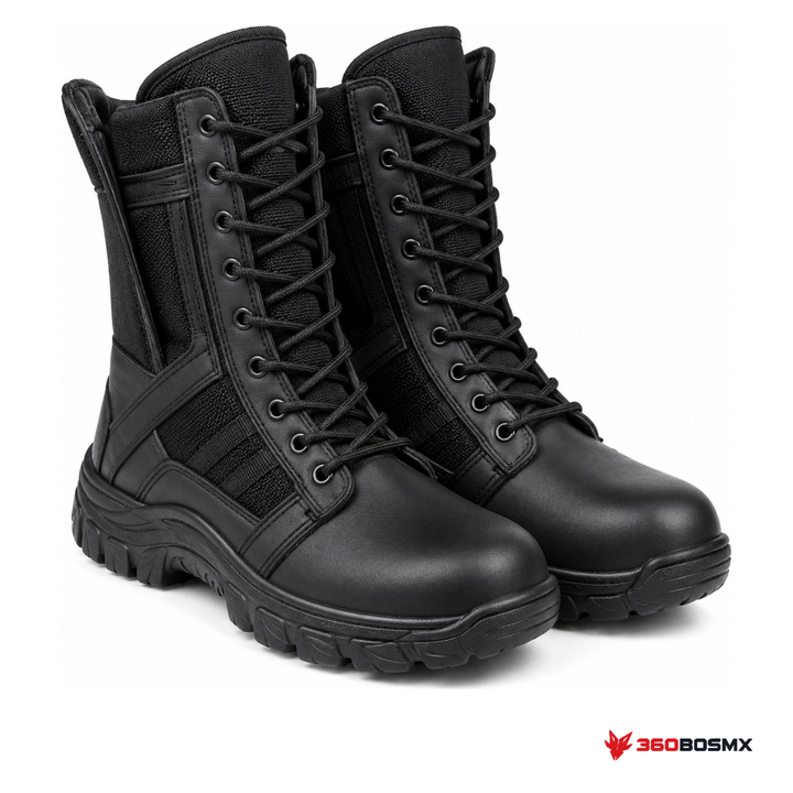 Bota larga SWAT táctica reforzada antiderrapante SWAT-L — Negro MPMM · 360BOSMX