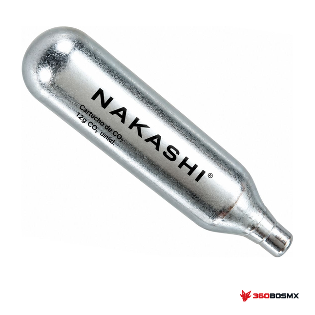 Tanque CO2 desechable 12 g Nakashi UX-CO2 MPMM · 360BOSMX
