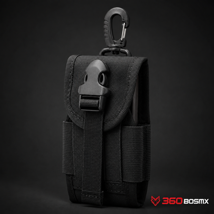 Funda CELULAR Tactica AJUSTABLE CUALQUIER TAMAÑO C/sistema Molle W8032 – Negro