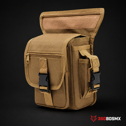 Mochila Militar Muslera Piernera Táctica Nylon D600 WZ032 – Caqui