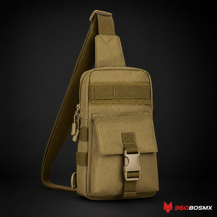 Pechera / Mochila, 4 Lts, impermeable, varios compartimientos Wz608 – Verde militar