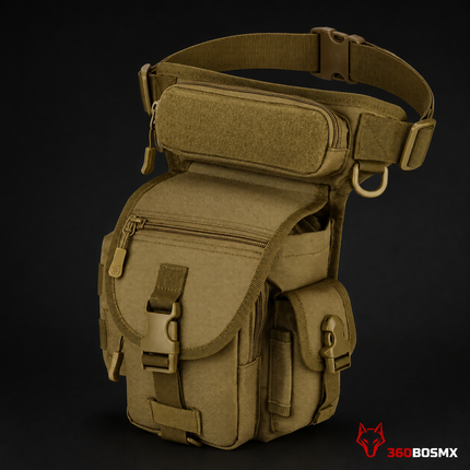 Mochila Militar Muslera Piernera Táctica Nylon D600 2.5 Litros Wz614 – Caqui