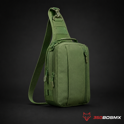 Mochila Maletin Pechera Táctica Militar Viaje IPad 6 Litros Wz903 – Verde militar