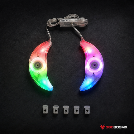 Luz Led Seguridad Multicolor Rayos Llantas Bicicleta Dt601 - 360BOSMX