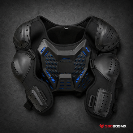 Armadura Motociclistas Protección Foam Padding Bikers Medio Cuerpo Coderas espinilleras THX041 - Azul - 360BOSMX