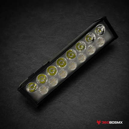 Barra LED Moto compacta Ultra Brillante 15 Chips altos*bajos – Moto, ATV y Off-Road TC3132 - 360BOSMX