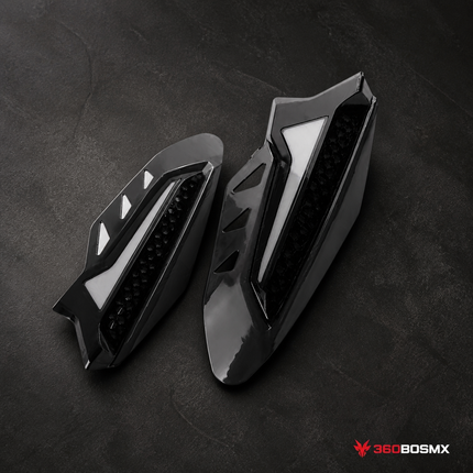 Guardamanos Motocicleta Aerodinámicos Racing con Ventilación -UNIVERSAL- MTC160 - Negro - 360BOSMX