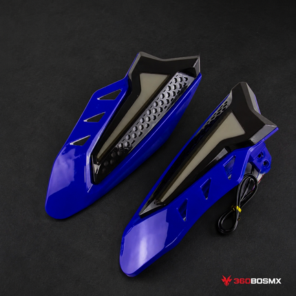 Guardamanos Motocicleta Aerodinámicos Racing con Ventilación -UNIVERSAL- MTC160 - Azul - 360BOSMX