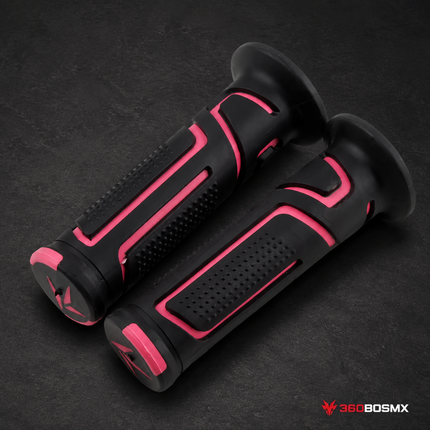 Empuñaduras Puños Universales Moto Antideslizantes Cómodas MTC155 - Rosa - 360BOSMX