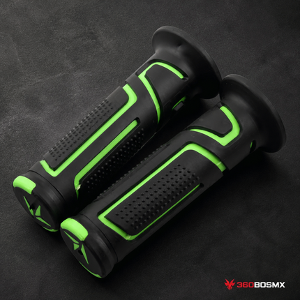 Empuñaduras Puños Universales Moto Antideslizantes Cómodas MTC155 - Verde - 360BOSMX