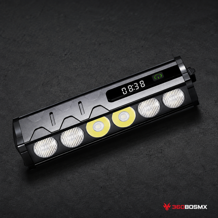 Barra Bici / Moto 4 pasos SOS 6 LED nivel carga tipo-C MTYX92 - 360BOSMX