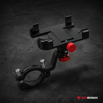 Holder Soporte Celular Bicis/Moto 55–95 mm con Giro 360° para Manillar S5088 - 360BOSMX