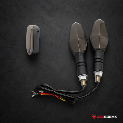 Intermitentes LED Dinámico secuencial Moto Luz Diurna NAKED 16cm MTC244 - 360BOSMX