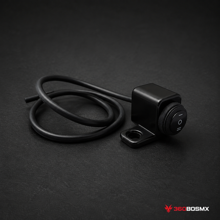 Switch Rocker Moto on/off UNIVERSAL impermeable Base De Montaje Y Cableado MTC224 - 360BOSMX