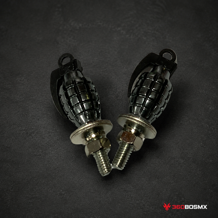 Set 2 Piezas Tornillo Granada Para Placa/Carenado Moto Universal C/Arandelas MTC211 - 360BOSMX