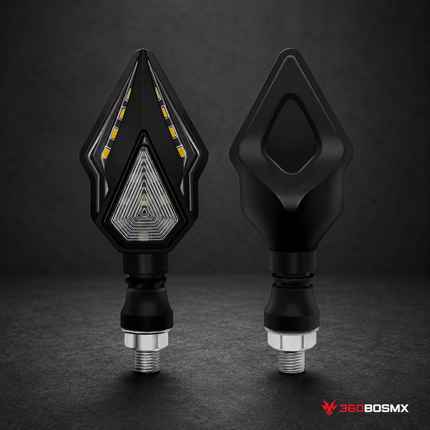 Direccionales LED Deportivas tipo flecha Alta Intensidad 12V Flexible Antivibración MTC248 - 360BOSMX