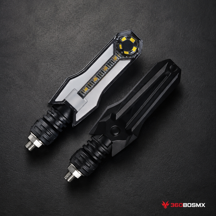 Direccionales LED Moto Delanteras/Defensas/Carenaje Cables tipo (Bullet) MTC148 - 360BOSMX
