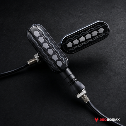 Direccionales Intermitentes LED Universales Moto Alta Visibilidad 12V MTC249 - 360BOSMX