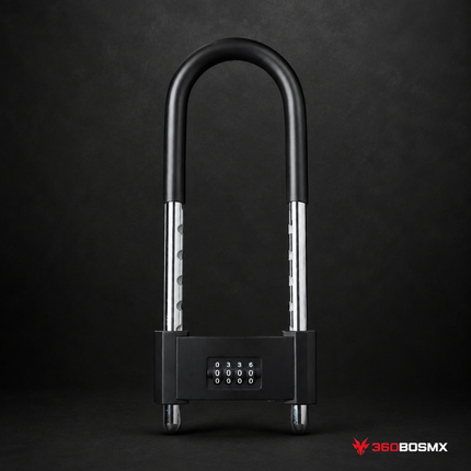 Candado U Lock combinación Reforzado * Bici, Scooter,Moto casa/habitación S81 - M - 360BOSMX