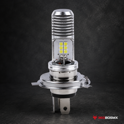 Foco LED H4 Alta/Baja Faro Moto Instalación Rápida MTC114 - 360BOSMX