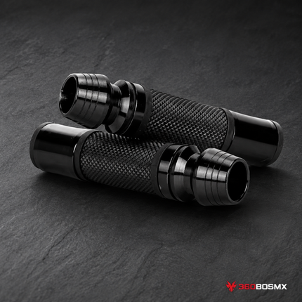 Puños de Manillar Universales Moto Diseño Premium Aluminio CNC Antivibración MTC292 - 360BOSMX