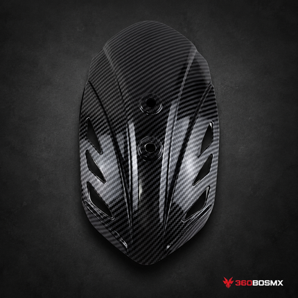Salpicadera Trasera Racing Moto Carbon Look + Brazo/Soportes Rainbow MTC278 - 360BOSMX