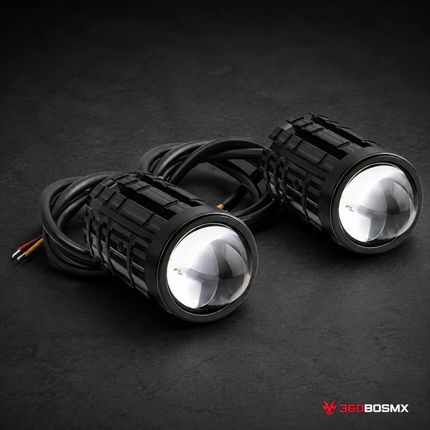 Kit 2 Faros LED Auxiliares para Moto Switch ON/OFF MTC184 - 360BOSMX