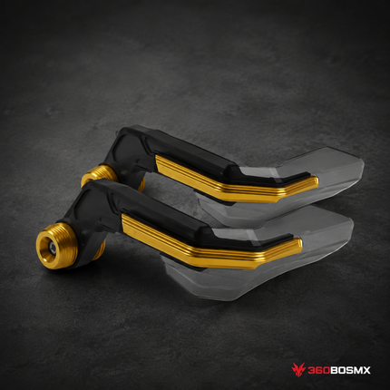 2 Pares GuardaManos Protectores Manos Moto Universales Tipo Antiviento MTC176 - Gold - 360BOSMX