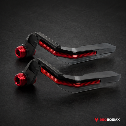 2 Pares GuardaManos Protectores Manos Moto Universales Tipo Antiviento MTC176 - Red - 360BOSMX