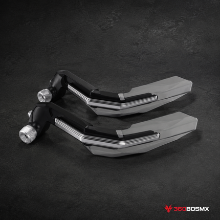 2 Pares GuardaManos Protectores Manos Moto Universales Tipo Antiviento MTC176 - Silver - 360BOSMX