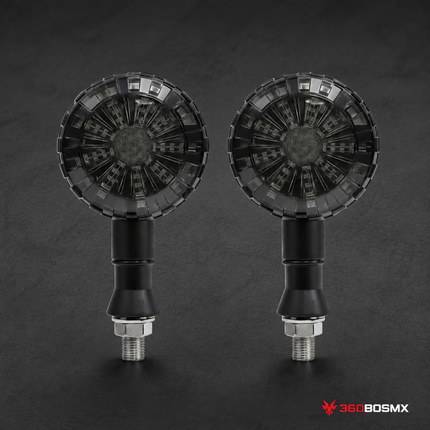 Direccionales LED Universales Moto Lente Ahumado + Alta Visibilidad MTC803 - 360BOSMX