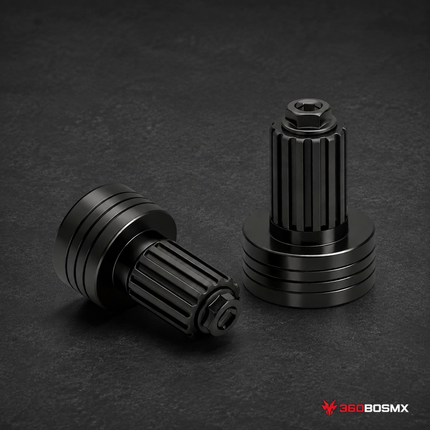 Contrapesos slider Manillar Moto Tipo Racing CNC Aluminio Estilo Deportivo (Par) MTC226 - Negro - 360BOSMX