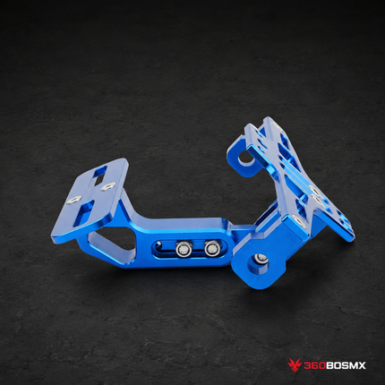 Porta Placa Trasera Moto Deportivo Universal Ajustable Tipo Racing CNC MTC042 - Blue - 360BOSMX